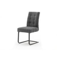 MC AKCENT - SALTA Krzesło | Płoza czarny mat | Tkanina Aqua Clean ciemnoszara | SASS77DG