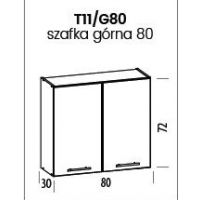 LIVEO - TIFFANY Szafka T11/G80 | Górna 80