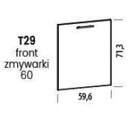 LIVEO - TIFFANY Front zmywarki T29 | Panel ukryty 60