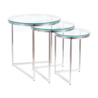 SIGNAL - TRINITY Ława | Transparentny | Stelaż srebrny