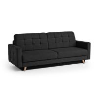 Mars Meble - VEGAS Kanapa z funkcją i pojemnikiem | BLACK - VELO 637 | PROMOCJA