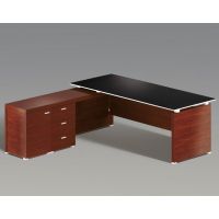 BIURO SERWIS - X-BOX Biurko z pomocnikiem X-212 | front - płyta meblowa