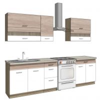 FADOME - ECONO Kuchnia Zestaw B | 210 cm | Korpus sonoma | Okucia Basic