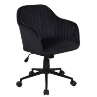 FURNITEX - FB1-FX Fotel obrotowy | Czarny | Podstawa czarna