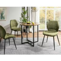 SIGNAL - ALTO II Stół okrągły 80x76h | Brąz rustykalny | Czarny