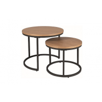 SIGNAL - AMARO Zestaw Ław | Dąb | Czarny