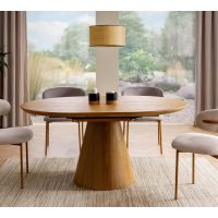 SIGNAL - ANGEL II Stoł rozkładany fi 120-160cm | Dąb