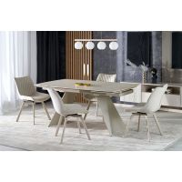 HALMAR - ARMANI Stół rozkładany 165-241 | Spiek- trawertyn/ kaszmir