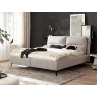 MC AKCENT - AUCKLAND Łóżko z pojemnikiem | 180x200 | Tkanina Puente 06 krem | AUC18033