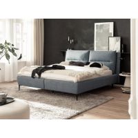 MC AKCENT - AUCKLAND Łóżko z pojemnikiem | 140x200 | Tkanina Puente 73 turkus | AUC14023