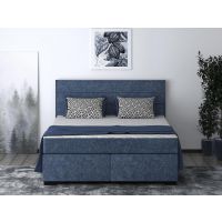 Mars Meble - MAURO Łóżko kontynentalne | 180x200 | Materac Pocket | wbudowany Topper