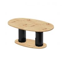 HUBERTUS - BARLETTA Ławostół | Dąb artisan | Czarny połysk | Dąb artisan