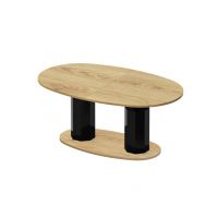 HUBERTUS - BARLETTA Ławostół | Dąb słoneczny | Czarny połysk | Dąb słoneczny