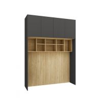 NEW ELEGANCE - NEW ELEGANCE Sleep Varia Baza 160 | Dąb | Grafit