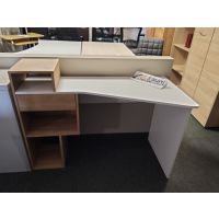 HALMAR - CONTI Biurko | Dąb złoty | Biały | DOSTĘPNE OD RĘKI