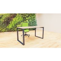 AMS Meble Biurowe - OMIX Biurko BO2 | Na Stelażu Metalowym | 140x70 cm | 1-osobowe | Wolnostojące