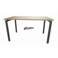 AMS Meble Biurowe - EVENT PLUS Biurko BV5+ Na Stelażu Metalowym | 140x80 cm | 1-osobowe | Wolnostojące | Z Dystansem 1 cm