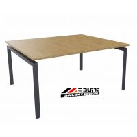 AMS Meble Biurowe - EVENT PLUS Biurko BV22+ Na Stelażu Metalowym | 160x160 cm | 2-osobowe | Wolnostojące | Z Dystansem 1 cm