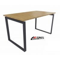 AMS Meble Biurowe - OMIX PLUS Biurko BO5+ | Na Stelażu Metalowym | 140x80 cm | 1-osobowe | Wolnostojące | Z Dystansem 1 cm