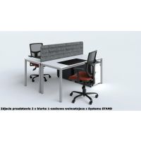 AMS Meble Biurowe - STAND Biurko BS3 Na Stelażu Metalowym | 160x70 cm | 1-osobowe | Wolnostojące