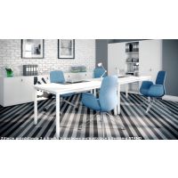 AMS Meble Biurowe - STAND Biurko BS6 Na Stelażu Metalowym | 160x80 cm | 1-osobowe | Wolnostojące