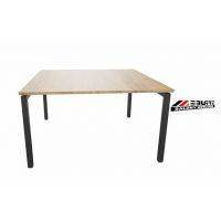 AMS Meble Biurowe - STAND PLUS Biurko BS22+ Na Stelażu Metalowym | 160x160cm | 2-osobowe | wolnostojące | Z Dystansem 1 cm