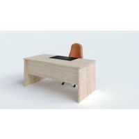 AMS Meble Biurowe - WOOD Biurko BW5 Na Stelażu Płytowym | 120x80 cm | 1-osobowe | Wolnostojące