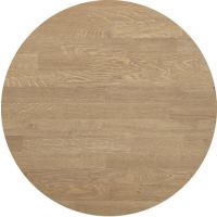 FAMEG - BASIC Blat średnica 80 | Lite drewno dębowe mikrowczep | Grubość blatu 2,7 cm