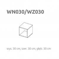 LAYMAN - BRIKS Półka WZO30 | Szafka otwarta pozioma