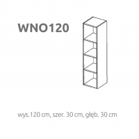 LAYMAN - BRIKS Półka WNO120 | Szafka otwarta pionowa