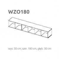 LAYMAN - BRIKS Półka WZO180 | Szafka otwarta pozioma