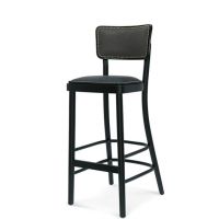 FAMEG - NOVO Stołek Barowy BST-9610 | siedzisko i oparcie tapicerowane | pinezki