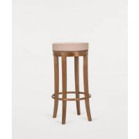 PAGED - C-4075 Stołek Barowy | Siedzisko Tapicerowane | Buk | Kont.