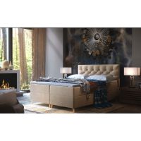 Forte - CABO Łóżko kontynentalne z pojemnikiem | 140x200