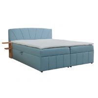 Mars Meble - CAIRO Łóżko kontynentalne z pojemnikiem | 160x200 | Materac Bonell | Topper