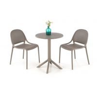 HALMAR - CALVO Stół okrągły | khaki