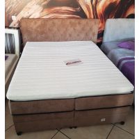 MEBLE BEST - CARMEL Łóżko kontynentalne 160x200 | Tkanina Vinci 38 | DOSTĘPNE OD RĘKI