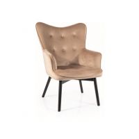 SIGNAL - CARMEN Velvet Fotel | Velvet tkanina | Beżowy | Bluvel 28 | z MR