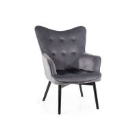 SIGNAL - CARMEN Velvet Fotel | Velvet tkanina | Szary | Bluvel 14 | z MR