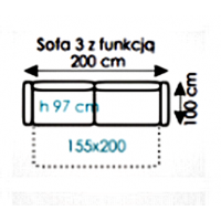 AEK - CARO SOFA 3 OSOBOWA Z FUNKCJĄ SPANIA