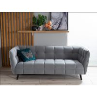 SIGNAL - CASTELLO 3 Velvet Sofa | Tkanina | Szary Bluvel 14 | Nogi wenge | z PL