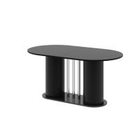 HUBERTUS - CESARO Stół 160-208x89 | Czarny połysk