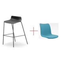 BGROUP - COWORKER Hoker SOFT SH40L | Stelaż Metalowy | Kubełek Tapicerowany | Niski