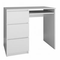 FURNITEX - CT-4040 Biurko | 98x51x76h cm | Lewe | Białe | DOSTĘPNE OD RĘKI