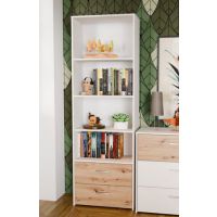 Forte - CULGOA CUGR711-M576 Regał z szufladami | Dąb Artisan/Biały