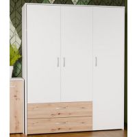 Forte - CULGOA CUGS831-C853 Szafa 150 cm z szufladami | Dąb Artisan/Biały