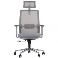 STEMA - CUTLER Fotel Obrotowy GF | Szary | Szara Rama Oparcia | Wysuw Siedziska | Zgodny z Rozporządzeniem z 2023 roku