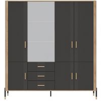 LIVEO - DANTE DT17 SZAFA Z LUSTREM | ANTRACYT MAT