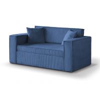 Mars Meble - DAVE 120 NIEBIESKI Sofa z funkcją spania i pojemnikiem PROMOCJA