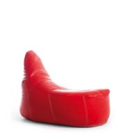 GIGANT PUFA - Fotel DELUX EKOSKÓRA czerwony